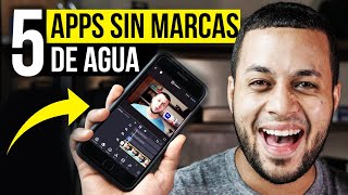 5 Aplicaciones GRATIS para editar videos SIN MARCAS de agua [upl. by Warder133]