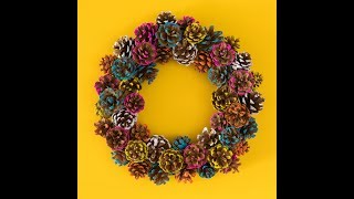 Fall DIY Pinecone Wreath [upl. by Earleen975]