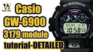 GShock GW 6900 module 3179  review amp tutorial how to setup and use ALL the functions [upl. by Melvyn67]