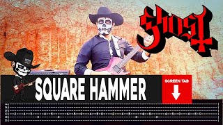 【GHOST】 Square Hammer  cover by Masuka  LESSON  GUITAR TAB [upl. by Dolora]