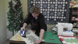 Make a Christmas Table Runner Using the HalfHex Ruler [upl. by Eihcra]