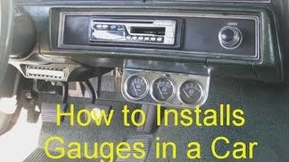 How to install gauges in a car [upl. by Ontine]