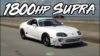 1800HP Supra on the Street  Fastest Streetable Supra on the Planet [upl. by Coretta365]