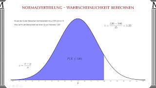 Normalverteilung Wahrscheinlichkeit berechnen  Mathago [upl. by Acim597]