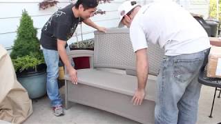 How to Assemble Suncast Essentials Loveseat Bench and Review [upl. by Elery842]