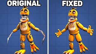 Fixed VS Original Animatronics in Five Nights at Freddys 2 [upl. by Adiell19]