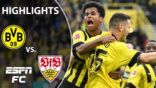 Dortmund dominates 50 vs Stuttgart  Bundesliga Highlights  ESPN FC [upl. by Kamila]