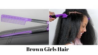 Straightener Hair Styling V Shape Comb Review [upl. by Repmek858]