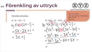 Z 32 Förenkling av uttryck [upl. by Swiercz]