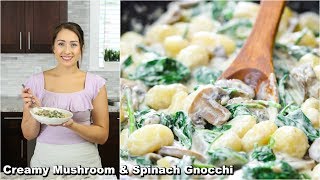 Creamy Mushroom and Spinach Gnocchi [upl. by Shama]