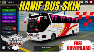 Hanif New Bus Skin 2024  For Bus Simulator Indonesia  Hanif Bus Skin Dawnlod  B Gamer Robi [upl. by Silda]