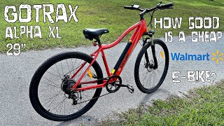 Gotrax Alpha XL  EBike  How Good is a Cheap Walmart Electric Bicycle [upl. by Graehl]