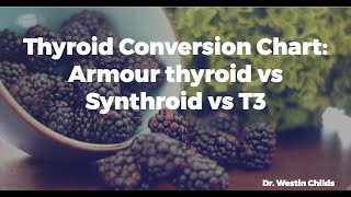 Thyroid Conversion Chart  Armour thyroid vs Synthroid vs T3 [upl. by Adolf]