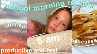 6 AM SCHOOL MORNING ROUTINE  productive and real [upl. by Sillig218]