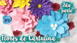 Como hacer flores de cartulina  patrones incluidos [upl. by Nimrahc]