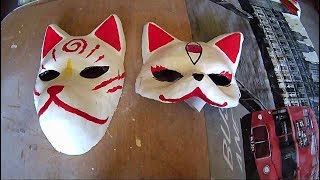 Como hacer una mascara kitsune  DIY [upl. by Photima143]