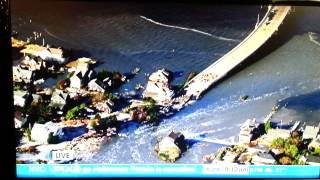 Mantoloking Bridge NJ Hurricane Sandy [upl. by Tnert]