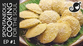 Mauritian Idli Vegan  Sweet Semolina Steamed Cakes recipe  Spontaneous Cooking for the Soul Ep1 [upl. by Nnainot229]