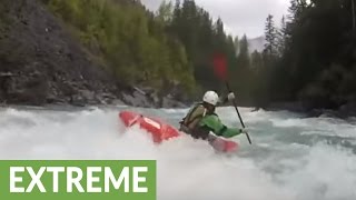 Extreme whitewater kayaking on the Fraser River [upl. by Eserehs]