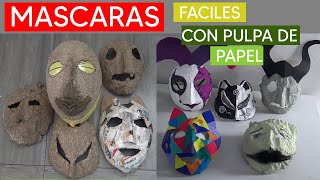 MASCARAS HECHAS DE PAPEL PAPER MACHE MASKS [upl. by Naz]