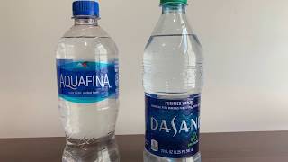 AquaFina VS Dasani  Water test  pH and TDS [upl. by Aem]