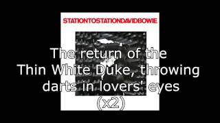 Station to Station  David Bowie  Lyrics [upl. by Aciret811]