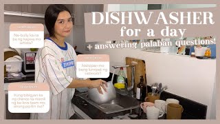 DISHWASHER FOR A DAY  ANSWERING PALABAN QUESTIONS  Francine Diaz [upl. by Saxon]