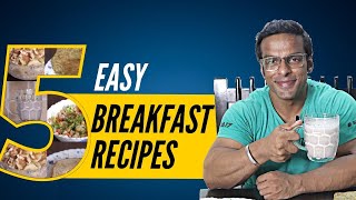 5 Healthy Veg Breakfast Options  High Protein  Yatinder Singh [upl. by Ahsitak]