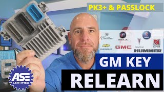 HOW TO PROGRAM KEY FOR GMCHEVY ANTITHEFT  ECU REPLACEMENT PK3  PASSLOCK [upl. by Yelrebmik]