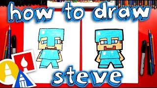 How To Draw Minecraft Steve With Diamond Armor [upl. by Satsoc596]