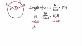 Calculating Sector angle using arc length [upl. by Reyam]