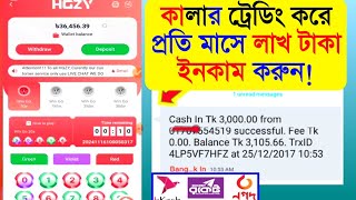 কালার ট্রেডিং করে আয় HgzyBDTGame  ৩০মিনিটে টাকা তুলে নিন😍  ১লক্ষ টাকা ইনকাম প্রতিদিন বিডিটি গেম😲 [upl. by Noreh850]