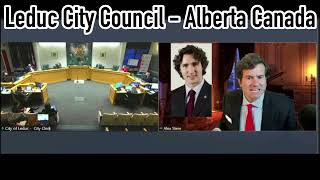 Leduc City Council Meeting Alberta Canada [upl. by Ailssa]