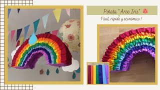 Piñata Arco iris  DIY Regenbogen Piñata [upl. by Nwahsad524]