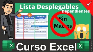 CX13 👉 Cómo Hacer LISTAS DESPLEGABLES DEPENDIENTES de varios FILTROS sin MACROS 😱 en Excel [upl. by Ossy]