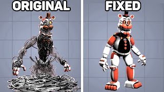 Fixed VS Original Animatronics in Five Nights at Freddys 4 [upl. by Doble]