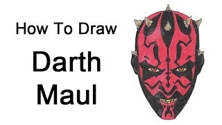 How to Draw Darth Maul Star Wars [upl. by Alix165]