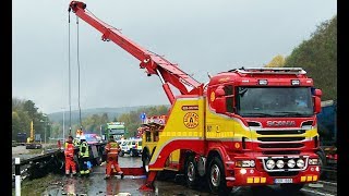 Scania Boniface 8x4 Heavy Recovery of 24 meters Scania ekipage Sweden [upl. by Keavy]