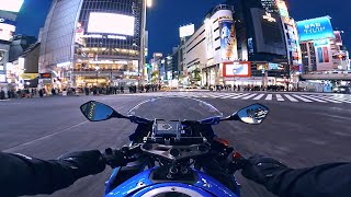 uncut Tokyo 4K Night Ride to Shibuya GoPro Motorcycle POV Night Drive Japan [upl. by Alliscirp454]