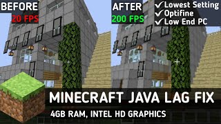 How To Reduce Lag In Minecraft Java In Low End PC  Minecraft Lag Fix amp FPS Boost [upl. by Yhprum]