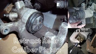 How to Retract Rear Caliper Piston [upl. by Chaudoin]