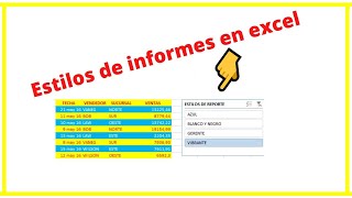 Estilos de informes en excel [upl. by Ahsropal]