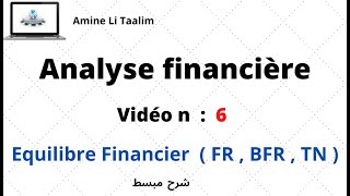 Analyse Financière  Equilibre Financier  FR  BFR  TN [upl. by Siloum979]