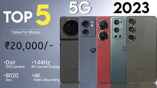 Top 5 Mobile Phones Under 20000 in October 2023  5G  144Hz 3D Display  108MP  OIS  4K [upl. by Goeselt]