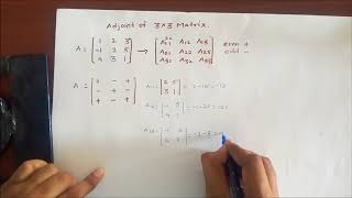 How to find Adjoint of 3 X 3 Matrix [upl. by Ortrud]