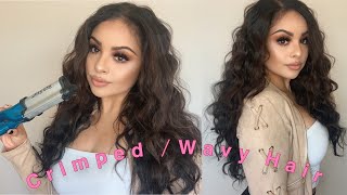 How to get CrimpedWavy Hair Tutorial Using Bed head Deep Waver [upl. by Einnaf536]