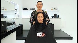 How To  model met zwart geverfd haar lichter kleuren met balayage highlight techniek [upl. by Eedrahs]