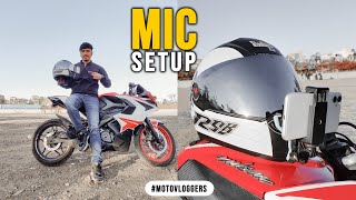 How to Motovlogging with iphone  Mic Setup [upl. by Savory]