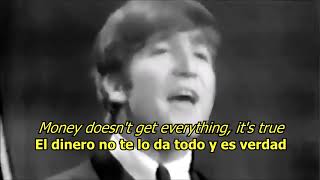 Money  The Beatles LYRICSLETRA Original  Video [upl. by Drofnas609]