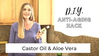 AntiAging Skin Tightening With Castor Oil amp Aloe Vera DIY [upl. by Anan]